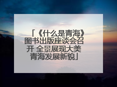 《什么是青海》图书出版座谈会召开 全景展现大美青海发展新貌