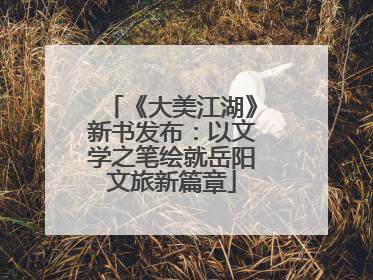 《大美江湖》新书发布：以文学之笔绘就岳阳文旅新篇章
