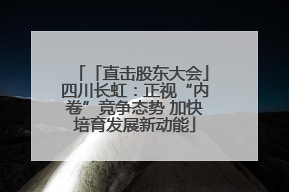 「直击股东大会」四川长虹：正视“内卷”竞争态势 加快培育发展新动能