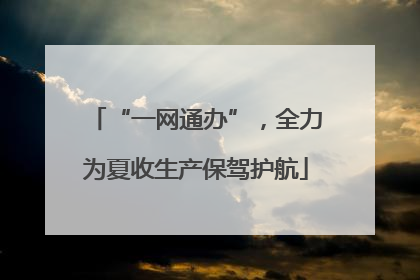 “一网通办”，全力为夏收生产保驾护航