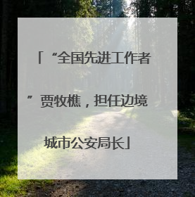 “全国先进工作者”贾牧樵，担任边境城市公安局长
