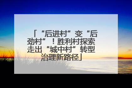 “后进村”变“后劲村”！胜利村探索走出“城中村”转型治理新路径