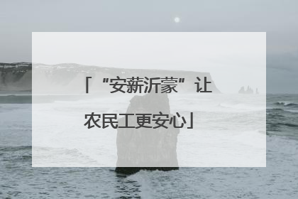 “安薪沂蒙”让农民工更安心