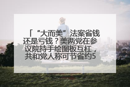 “大而美”法案省钱还是亏钱？美两党在参议院持手绘图板互杠，共和党人称可节省约5000亿美元，民主党人称将增加4.45万亿美元赤字