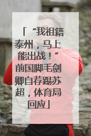 “我祖籍泰州，马上能出战！”前国脚毛剑卿自荐踢苏超，体育局回应