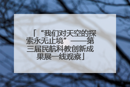 “我们对天空的探索永无止境”——第三届民航科教创新成果展一线观察