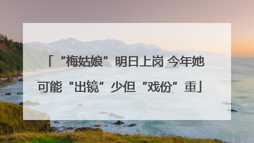 “梅姑娘”明日上岗 今年她可能“出镜”少但“戏份”重