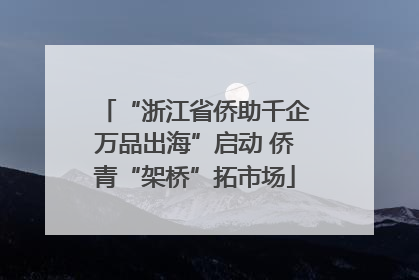 “浙江省侨助千企万品出海”启动 侨青“架桥”拓市场