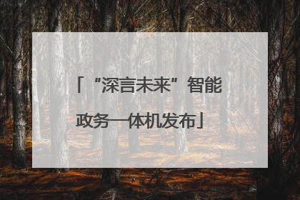 “深言未来”智能政务一体机发布