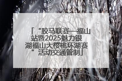 “胶马联赛—福山站暨2025魅力银湖福山大樱桃环湖赛”活动交通管制
