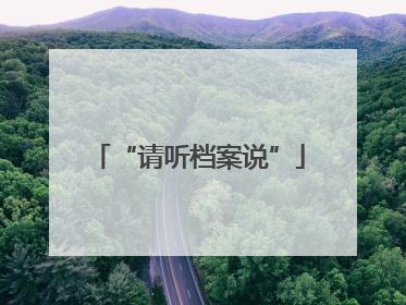 “请听档案说”