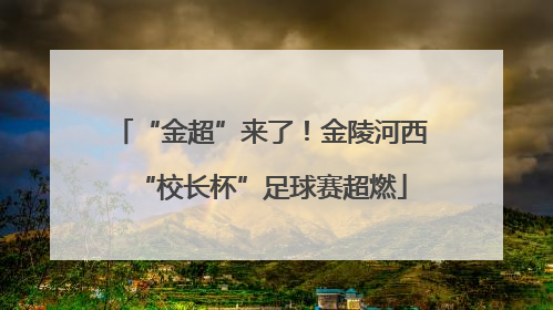 “金超”来了！金陵河西“校长杯”足球赛超燃
