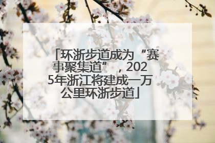 环浙步道成为“赛事聚集道”，2025年浙江将建成一万公里环浙步道