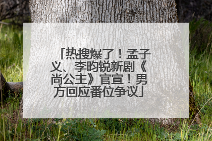 热搜爆了！孟子义、李昀锐新剧《尚公主》官宣！男方回应番位争议