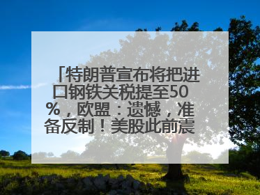特朗普宣布将把进口钢铁关税提至50%，欧盟：遗憾，准备反制！美股此前震荡，机构：美元正进入熊市
