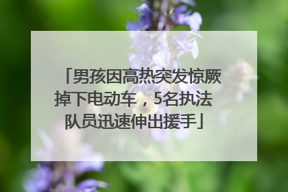 男孩因高热突发惊厥掉下电动车，5名执法队员迅速伸出援手