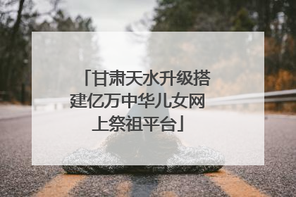 甘肃天水升级搭建亿万中华儿女网上祭祖平台