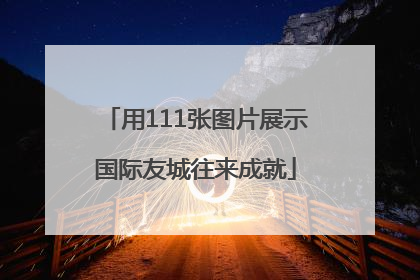 用111张图片展示国际友城往来成就