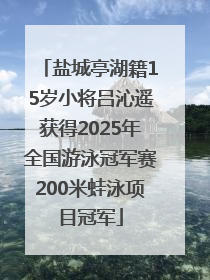 盐城亭湖籍15岁小将吕沁遥获得2025年全国游泳冠军赛200米蛙泳项目冠军