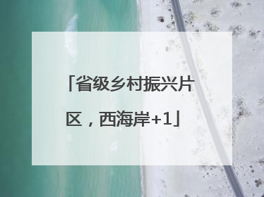 省级乡村振兴片区，西海岸+1