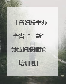 省妇联举办全省“三新”领域妇联赋能培训班
