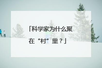科学家为什么聚在“村”里？