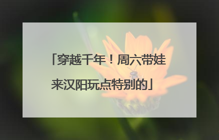 穿越千年！周六带娃来汉阳玩点特别的