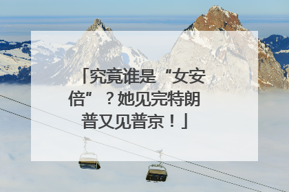 究竟谁是“女安倍”？她见完特朗普又见普京！