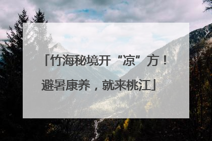竹海秘境开“凉”方！避暑康养，就来桃江