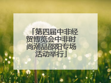 第四届中非经贸博览会中非时尚潮品邵阳专场活动举行