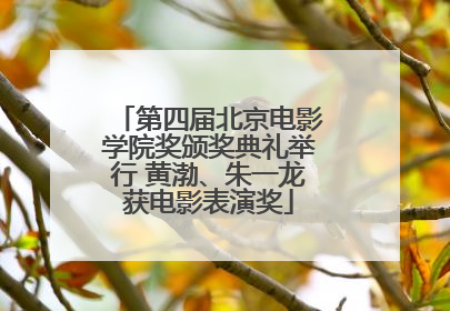 第四届北京电影学院奖颁奖典礼举行 黄渤、朱一龙获电影表演奖