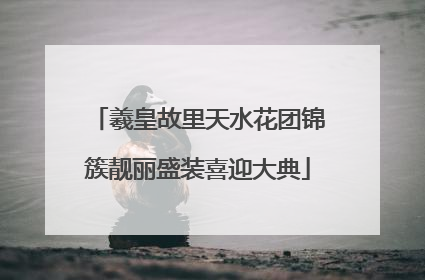 羲皇故里天水花团锦簇靓丽盛装喜迎大典