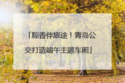 粽香伴旅途！青岛公交打造端午主题车厢