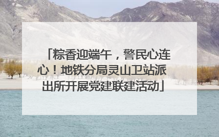 粽香迎端午，警民心连心！地铁分局灵山卫站派出所开展党建联建活动