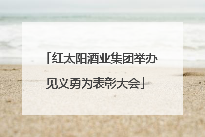 红太阳酒业集团举办见义勇为表彰大会