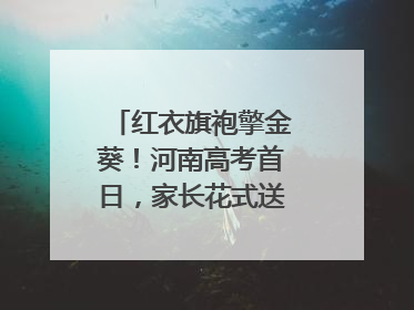 红衣旗袍擎金葵！河南高考首日，家长花式送考藏满爱与盼