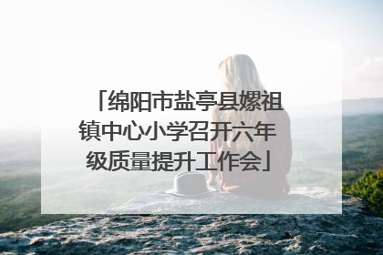 绵阳市盐亭县嫘祖镇中心小学召开六年级质量提升工作会