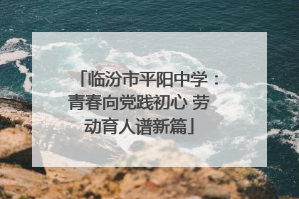 临汾市平阳中学：青春向党践初心 劳动育人谱新篇