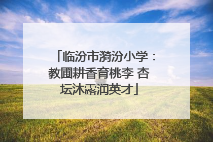 临汾市漪汾小学：教圃耕香育桃李 杏坛沐露润英才