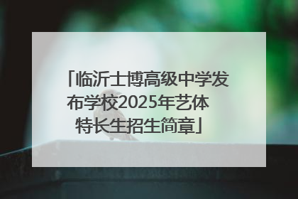 临沂士博高级中学发布学校2025年艺体特长生招生简章