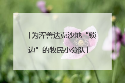 为浑善达克沙地“锁边”的牧民小分队
