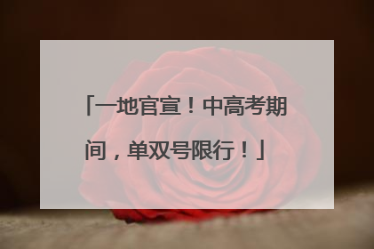 一地官宣！中高考期间，单双号限行！