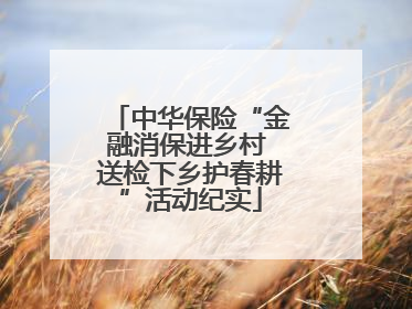中华保险“金融消保进乡村 送检下乡护春耕”活动纪实