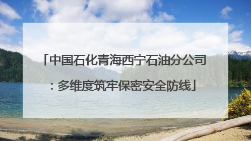 中国石化青海西宁石油分公司：多维度筑牢保密安全防线