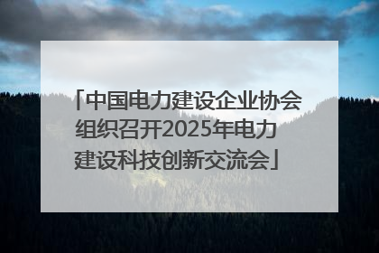 中国电力建设企业协会组织召开2025年电力建设科技创新交流会