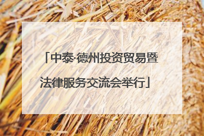 中泰·德州投资贸易暨法律服务交流会举行