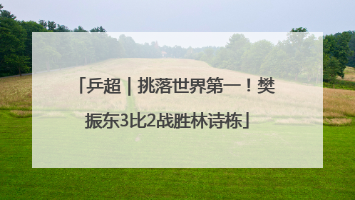 乒超｜挑落世界第一！樊振东3比2战胜林诗栋