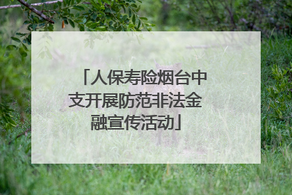 人保寿险烟台中支开展防范非法金融宣传活动