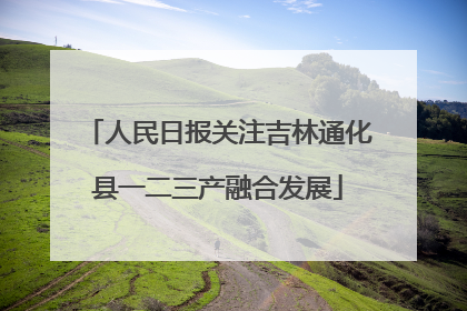 人民日报关注吉林通化县一二三产融合发展