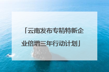 云南发布专精特新企业倍增三年行动计划